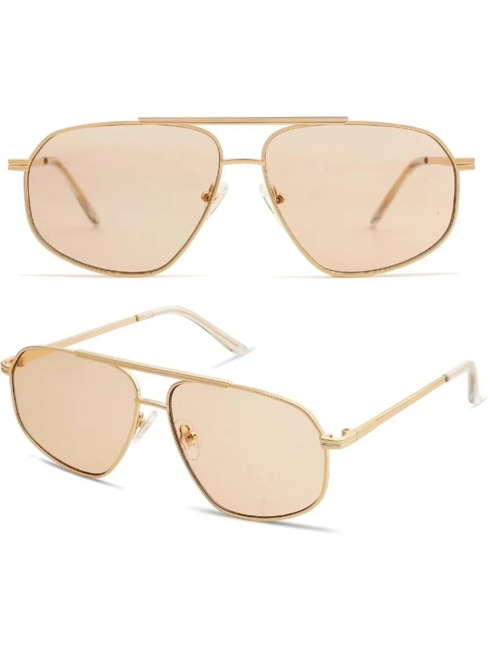 Trendy Retro Hexagon Aviator Sunglasses for Women & Men - UV400 Protection
